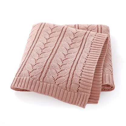 Baby Blankets Knitted Breathable Newborn Boy Girl Cotton Stroller Bedding Sleeping Covers 90*70cm Toddler Throw Receiving Quilts