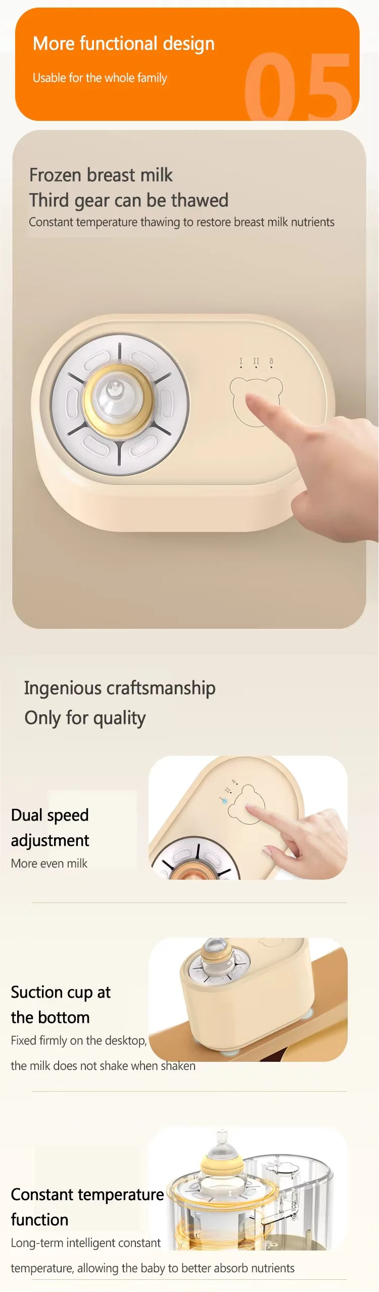 Electric Milk Bottle Shaker, USB Smart Intelligent Milk Powder Mixer, Lithium battery, Baby Formula Maker, Divine Device