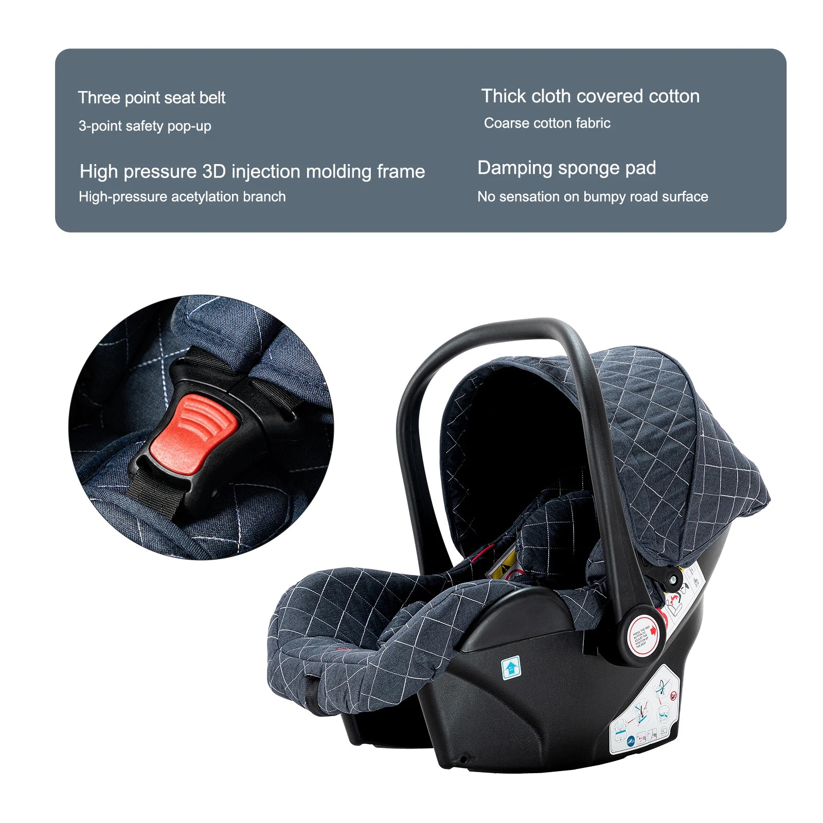 Your All-in-One Travel Solution: 3-in-1 Lightweight Stroller & Pram for All Terrains, Suitable from Birth with Easy Compact Fold by Baby Paradise