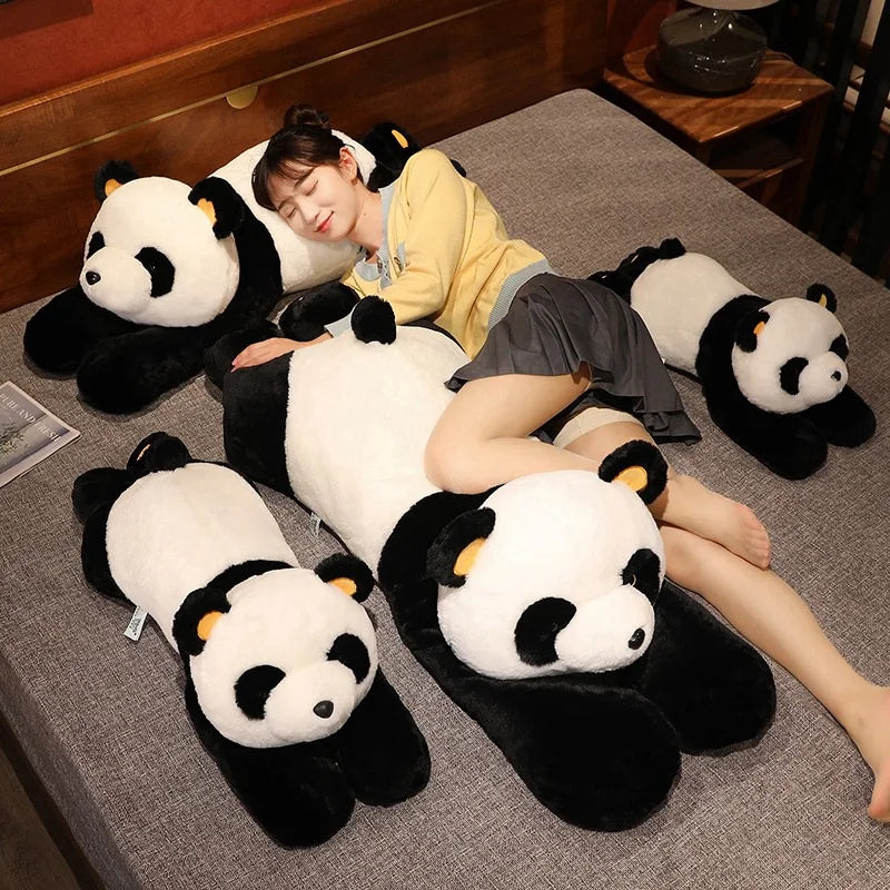 60cm-120cm Giant Panda Plush Toys Soft Sleep Pillow