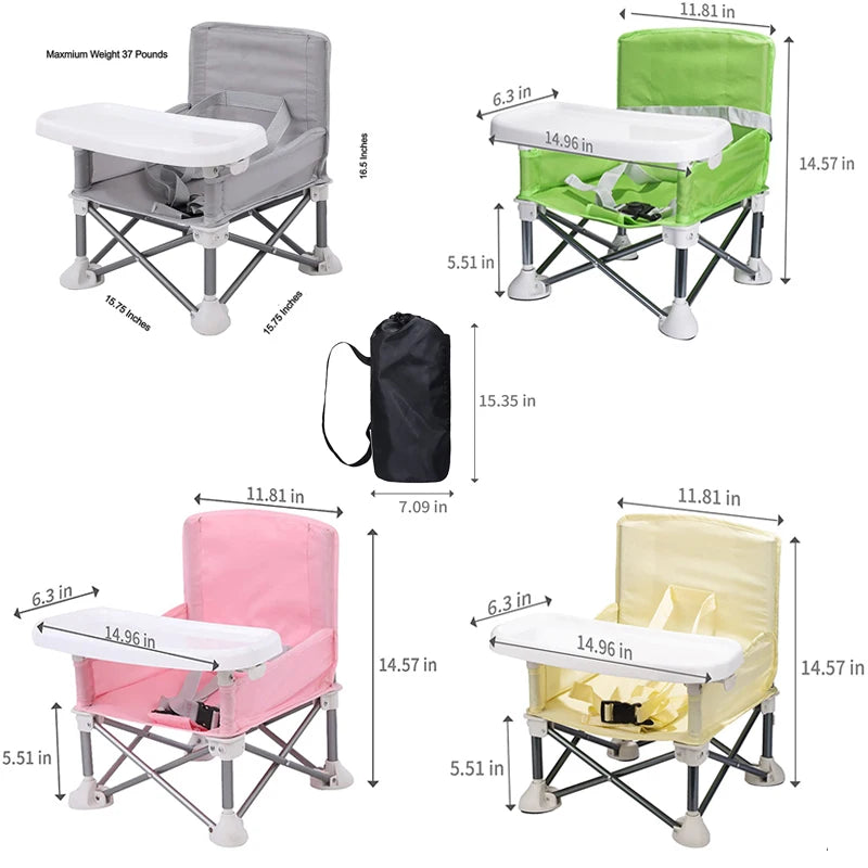 Baby Furniture Supplies Booster Seat Dining Chair Portable Travel Folding Kids With Feeding Chair Outdoor Beach Seat