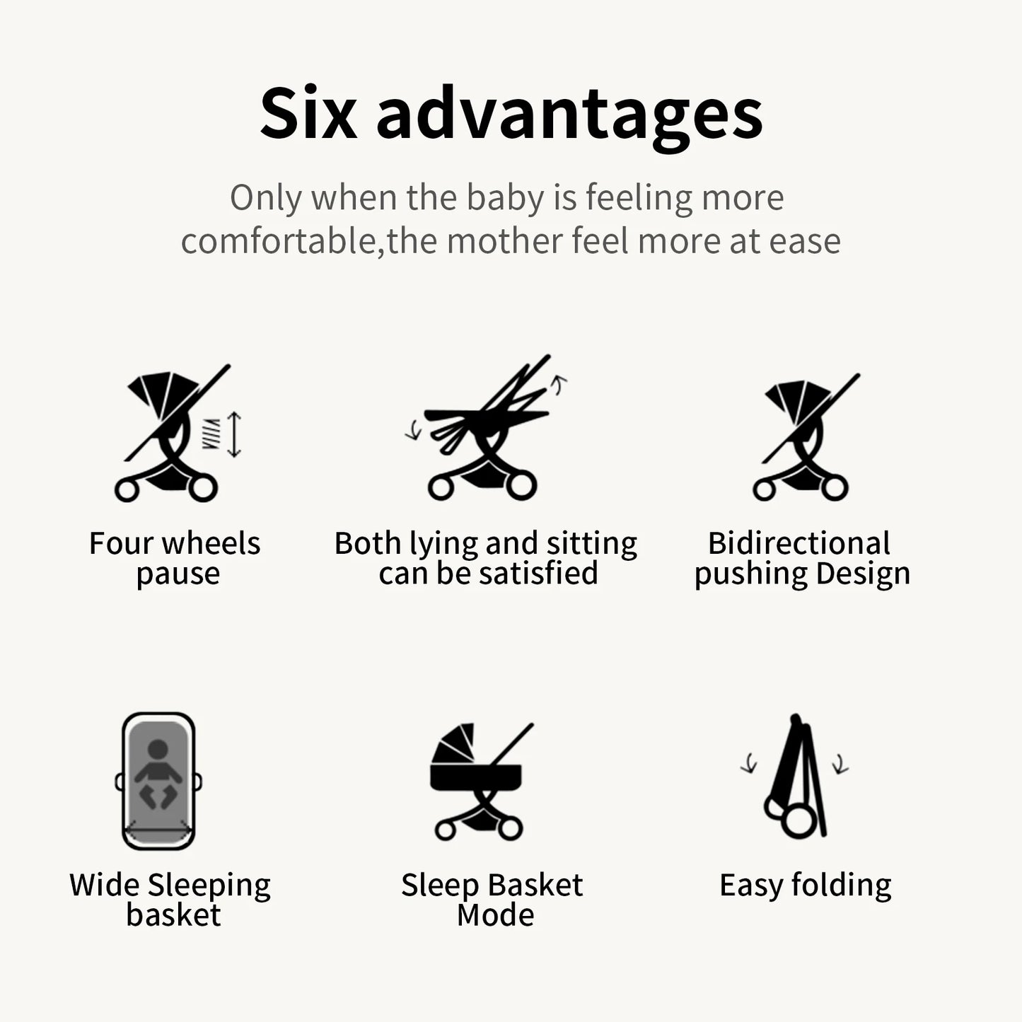 3-in-1 Baby Stroller Baby High Landscape