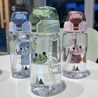 550ml Kids Sippy Cup Water Bottles Creative Cartoon Feeding