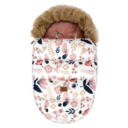Stroller Footmuff Outdoor Winter Baby Warm In Pram Removable Thicker Windproof Fur Collar Baby Envelope Stroller Accessories