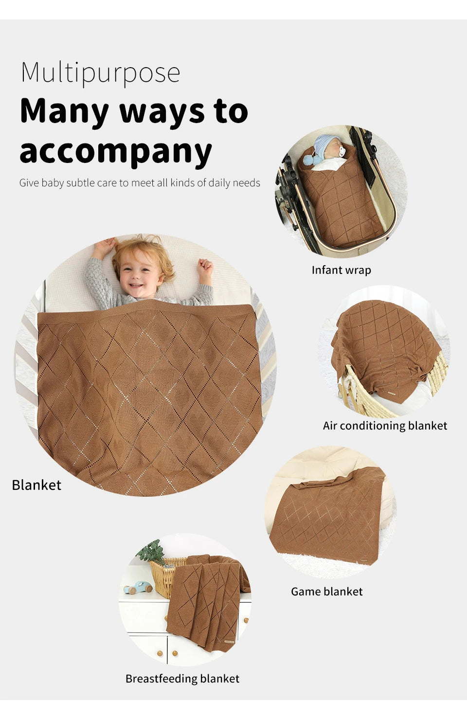 Baby Blankets Super Soft Newborn Cotton Knit Month Stroller Nursery Swaddle Wrap Quilts 90*70cm Infant Boy Girl Sleeping Covers