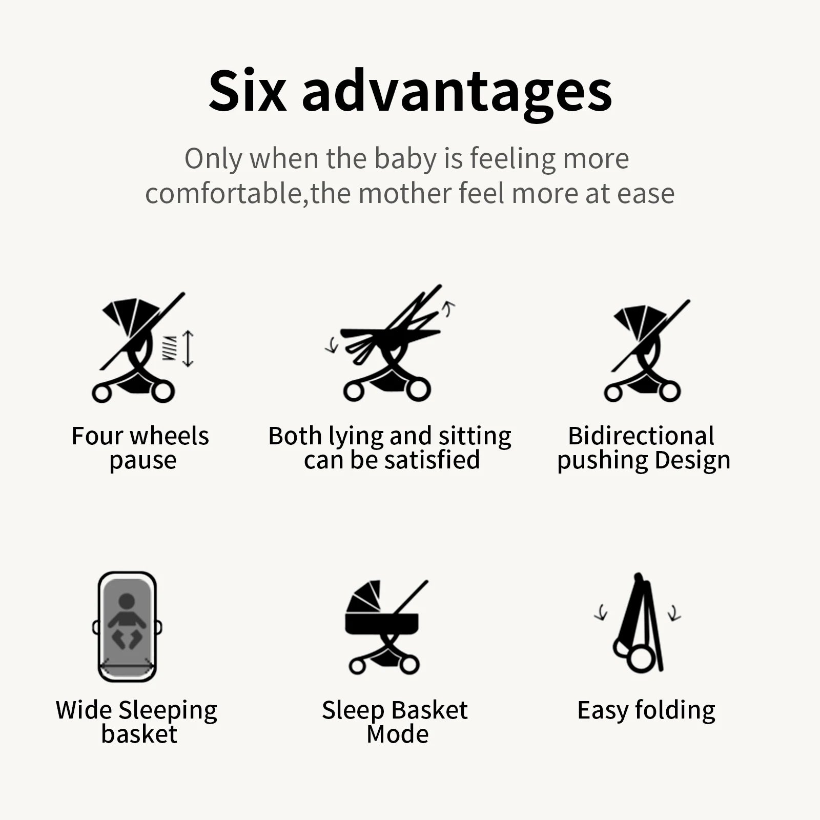 Your All-in-One Travel Solution: 3-in-1 Lightweight Stroller & Pram for All Terrains, Suitable from Birth with Easy Compact Fold by Baby Paradise
