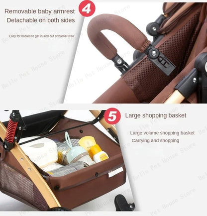 2025 New 3-in-1 Twin Baby Stroller with Car Seat