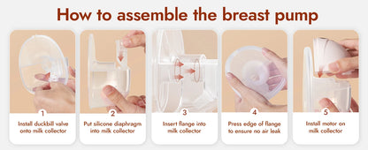 NCVI Electric Breast Pump,Wearable for Breastfeeding,Hands-Free, 4 Modes 9 Levels, 3 Flange Sizes(19/21/24mm), Smart Display