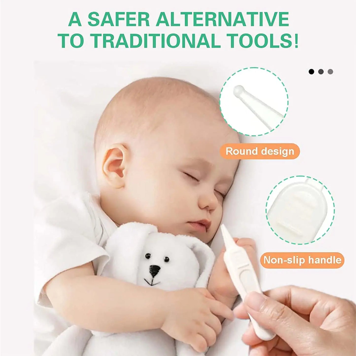 Soft Nasal Aspirator for Baby Anti-back Flow Nose Sucker New Born Vacuum Nose Cleaner Silicone Baby Safety Care Diagnostic-tool