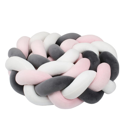 1-4 M Baby Bed Protector Infant Cradle Pillow Cushion Braid Knot Bumper Crib Bumper Room Decor Tresse Tour De Lit Bebe