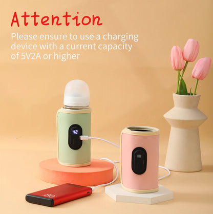 Baby Milk Warmer Baby Nursing Bottle Heater, Portable USB Bottle Warmer for Car, Outdoor Travel Accessories Outdoor Portable