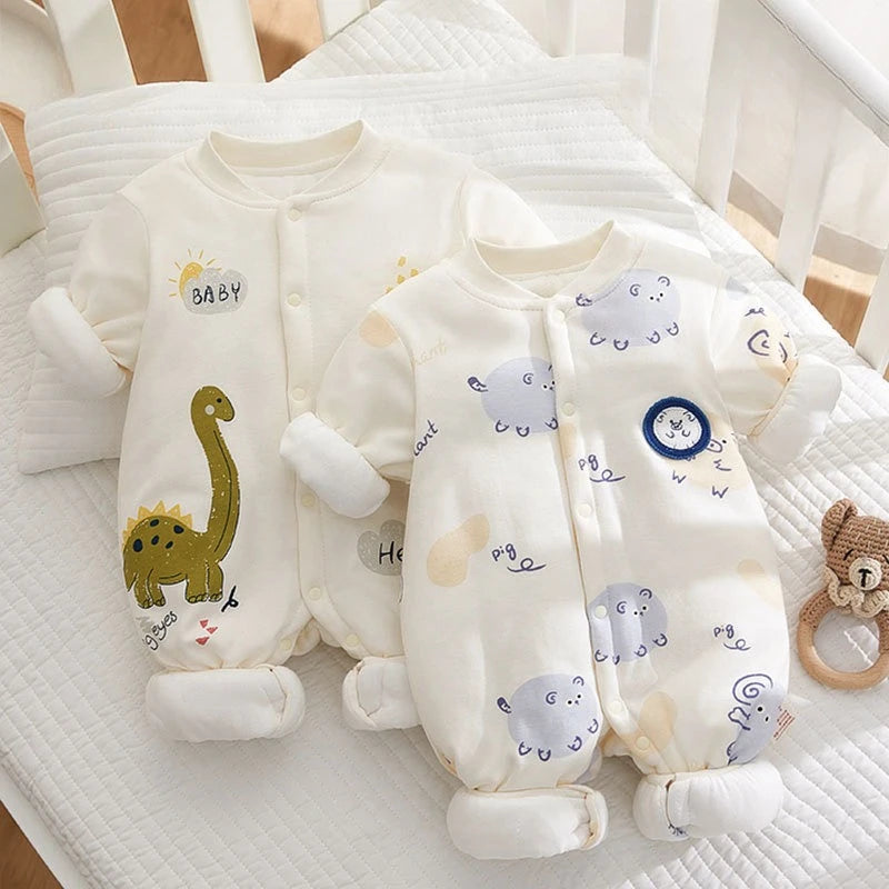 Somenie Newborn Baby Onesie Thickened Winter