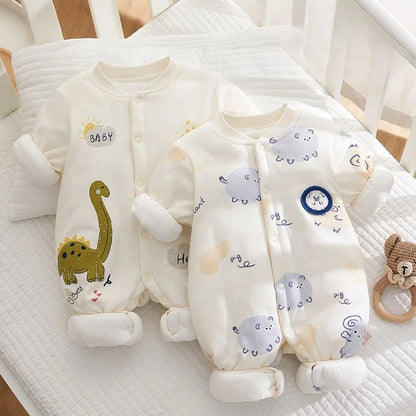 Somenie Newborn Baby Onesie Thickened Winter