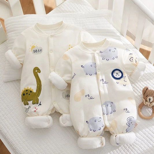 Somenie Newborn Baby Onesie Thickened Winter