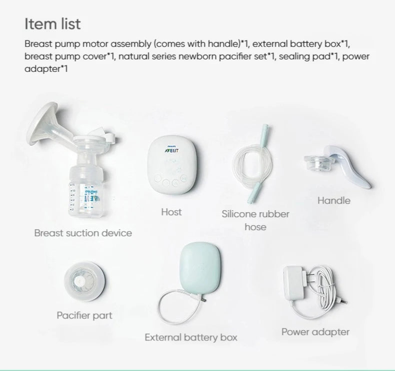 PHILIPS AVENT Portable Single Electric Breast Pump with Smart Massage & Petal Stimulation – Mimics Baby’s Natural Sucking by Baby Paradise