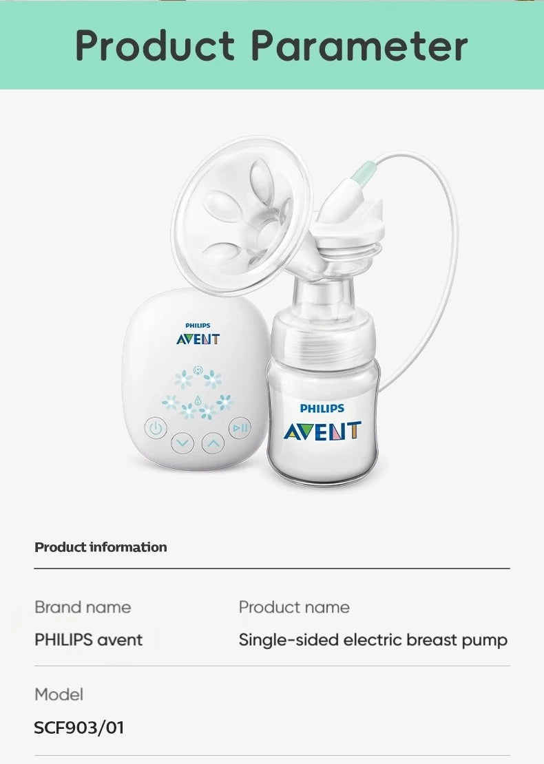 PHILIPS AVENT Portable Single Electric Breast Pump with Smart Massage & Petal Stimulation – Mimics Baby’s Natural Sucking by Baby Paradise