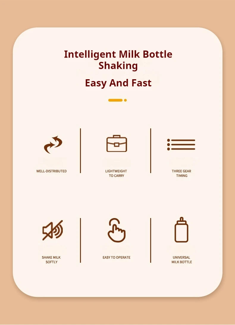 Electric Milk Bottle Shaker, USB Smart Intelligent Milk Powder Mixer, Lithium battery, Baby Formula Maker, Divine Device