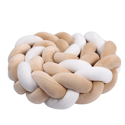 1-4 M Baby Bed Protector Infant Cradle Pillow Cushion Braid Knot Bumper Crib Bumper Room Decor Tresse Tour De Lit Bebe