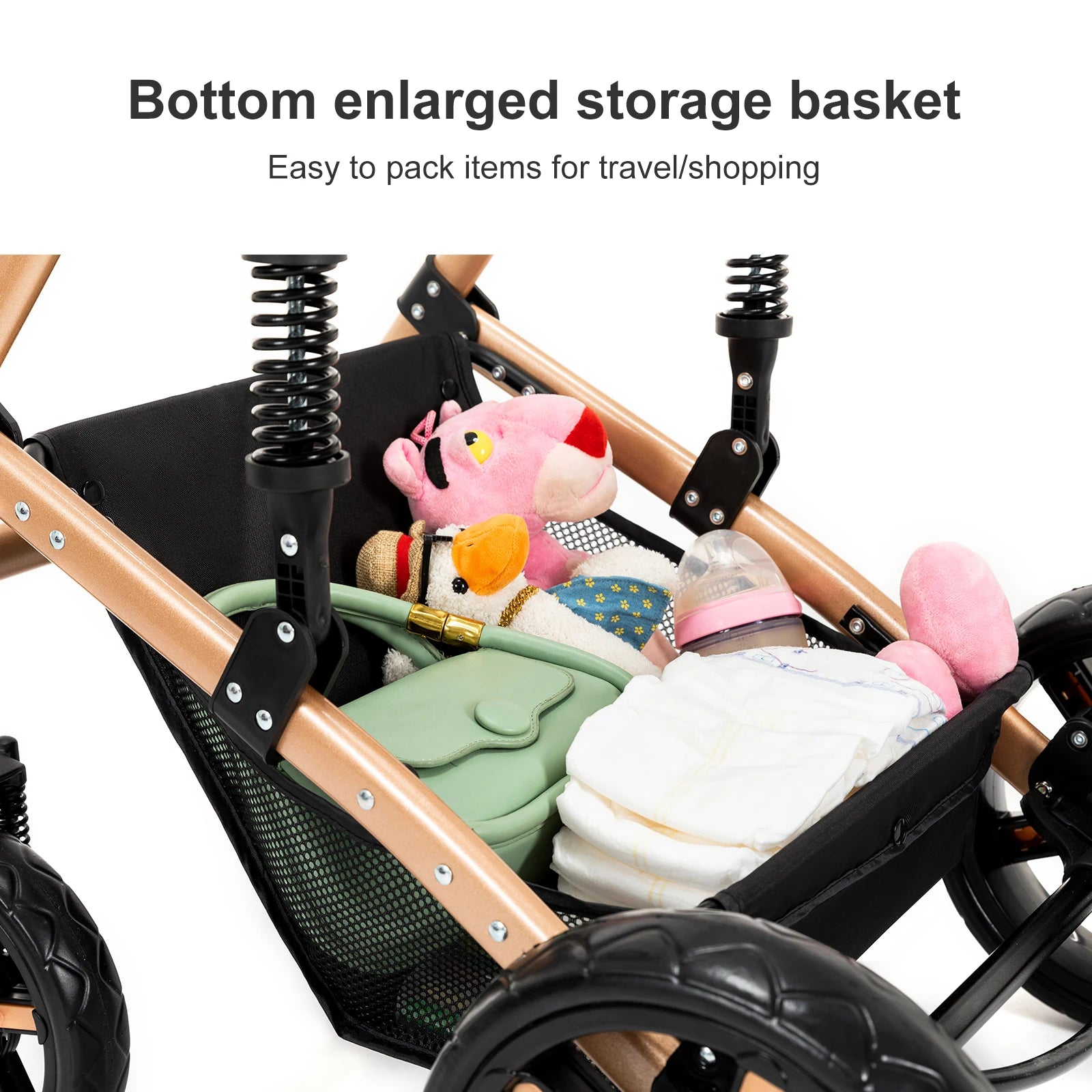 Your All-in-One Travel Solution: 3-in-1 Lightweight Stroller & Pram for All Terrains, Suitable from Birth with Easy Compact Fold by Baby Paradise