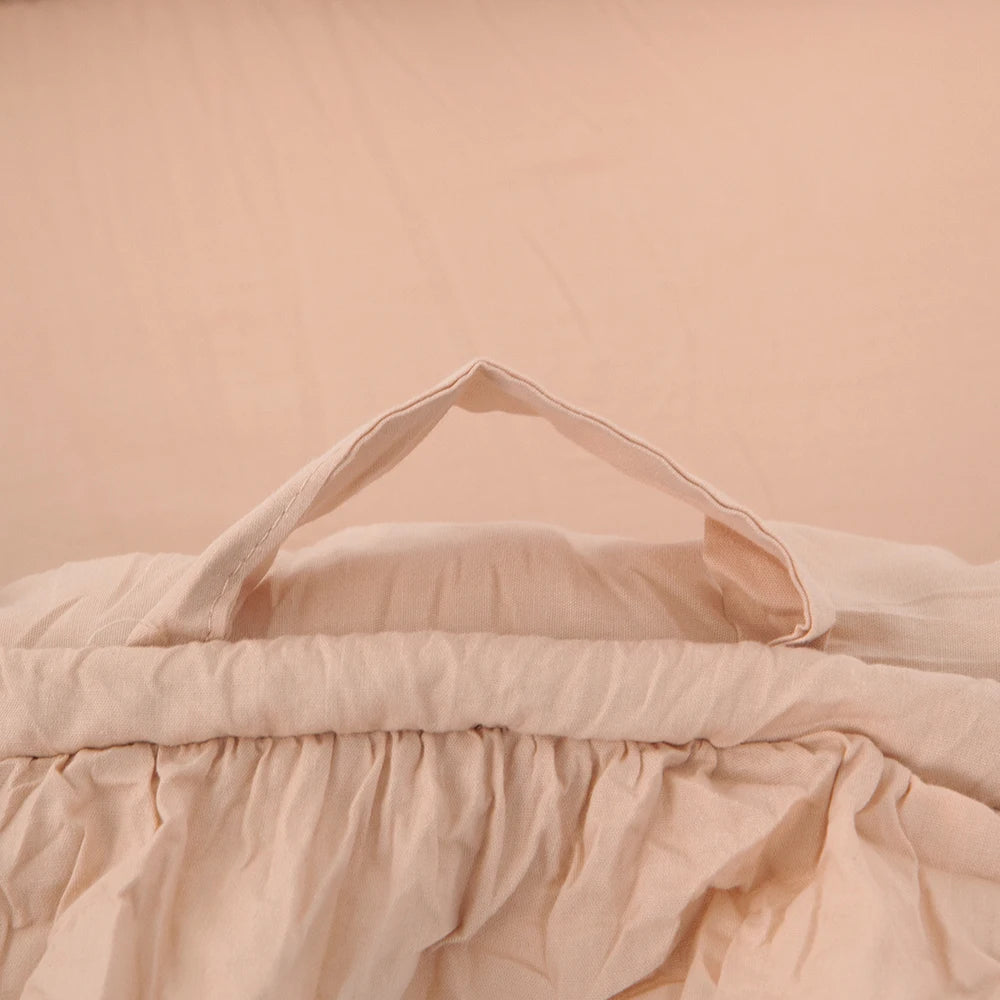 Baby Nest Ruffle Baby Bassinet For Newborns Travel Bed Stars Design Portable Lounger Cotton Toddler Crib Breathable Sleep Nest