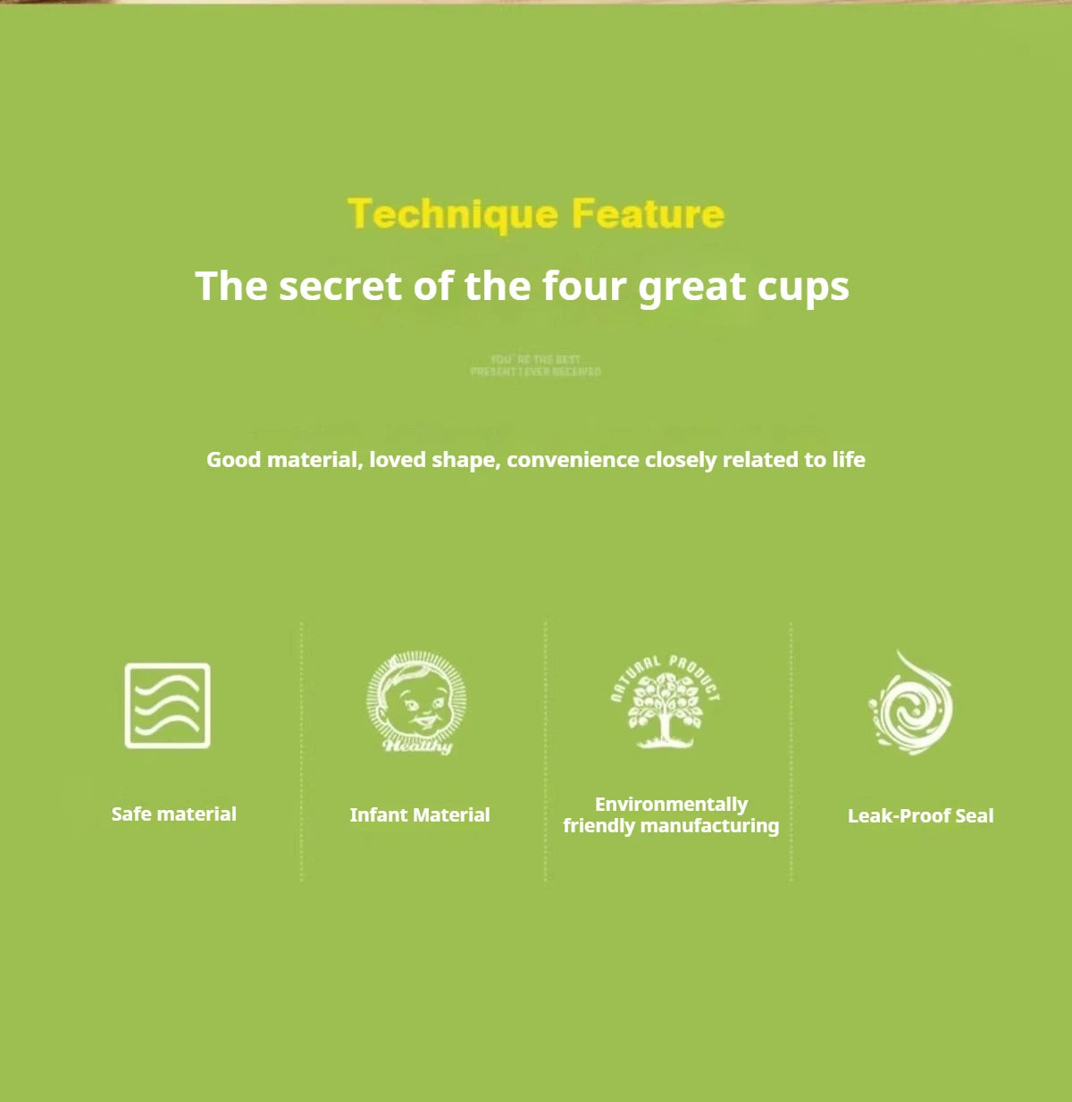 480ML Baby Feeding Cup Leakproof Water Bottle by Baby Paradise