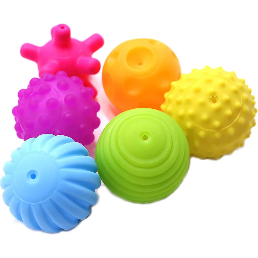 6PCS Textured Balls for Baby Sensory Play 6-12 Months, Activity Multi Soft Ball, Montessori Shower Toys for Toddlers 1-3 Years by Baby Paradise