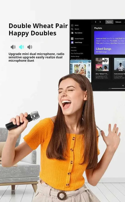 Karaoke Portable Wireless Bluetooth Speaker With Microphone Machine Subwoofer Powerful Sound Box Music Caixa De Som Bocina Audio