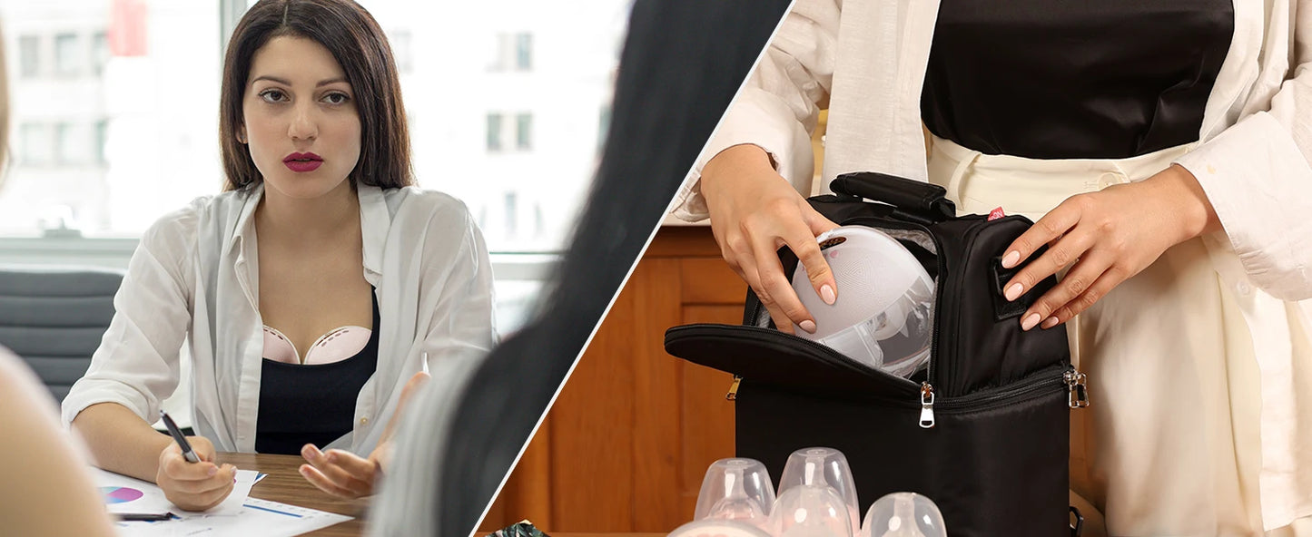 NCVI Electric Breast Pump,Wearable for Breastfeeding,Hands-Free, 4 Modes 9 Levels, 3 Flange Sizes(19/21/24mm), Smart Display