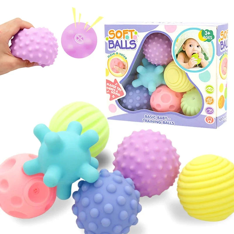 Baby Toys Hands Touch Ball Sensory Toy Infant rattle Massage Kawaii Soft Ball Tactile Developing For Babies игрушки для детей
