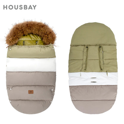 Winter Baby Stroller Footmuff 0-36 Months Windproof Warm Envelope For Universal Pram Outside Travel Baby Stroller Accessories