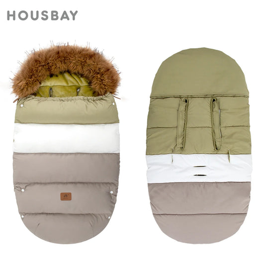 Winter Baby Stroller Footmuff 0-36 Months Windproof Warm Envelope For Universal Pram Outside Travel Baby Stroller Accessories