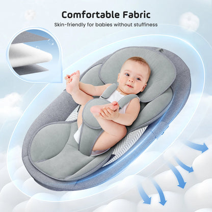 Electric Baby Swing Baby Rocker, APP and Remote Baby Scale From Birth to 9kg, 5-Point Harness Improved Baby Scale with 3 Timers