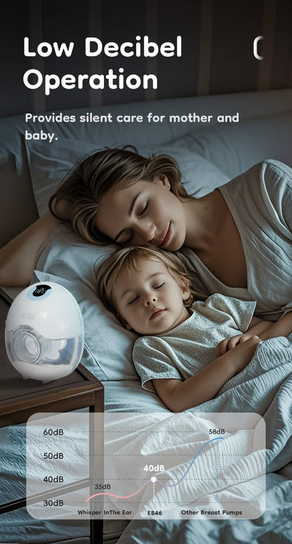 Wearable Breast Pump Hands Free Electric Breast Pumps Comfort Milk Collector Lightweight with LED Display 4 Modes & 36 Levels