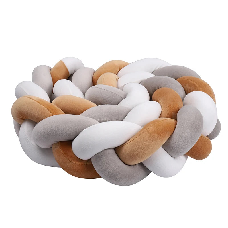 1-4 M Baby Bed Protector Infant Cradle Pillow Cushion Braid Knot Bumper Crib Bumper Room Decor Tresse Tour De Lit Bebe