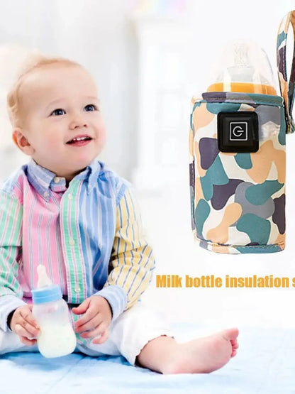 USB Milk Water Warmer Travel Stroller Insulated Bag Baby Nursing Bottle Heater Safe Kids Supplies for Outdoor Winter