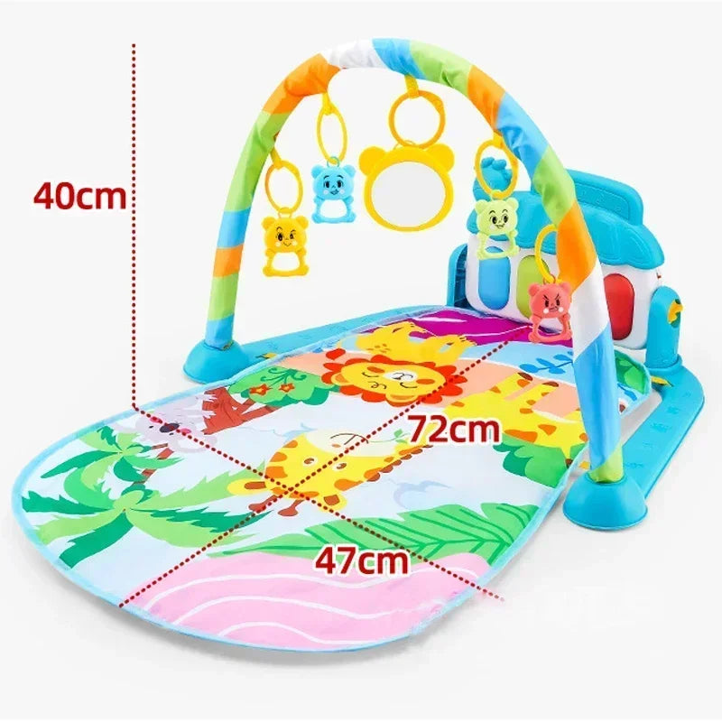 Baby Music Rack Play Mat Kids Piano Keyboard Carpet Gym Crawling Activity Baby Rug Early Educational Toy for Infant Gift