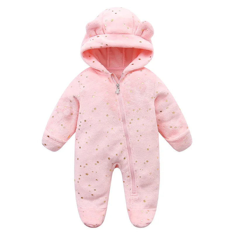 Soft Newborn Baby Clothes Flannel Autumn Winter Baby Boys Girls Jumpsuit Cartoon Newborn Bodysuit Warm Rompers for Babies 0-12M