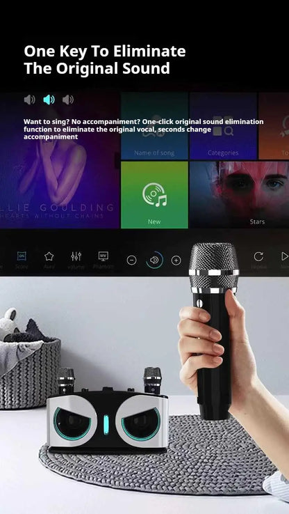 Karaoke Portable Wireless Bluetooth Speaker With Microphone Machine Subwoofer Powerful Sound Box Music Caixa De Som Bocina Audio