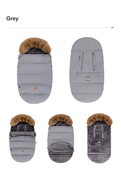 Winter Baby Stroller Footmuff 0-36 Months Windproof Warm Envelope For Universal Pram Outside Travel Baby Stroller Accessories