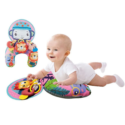 Montessori High Contrast Sensory Toys Baby Pillow Tummy Time Toy Newborn Head-up Training Pillow Teether Rattles 0 6 12 Months