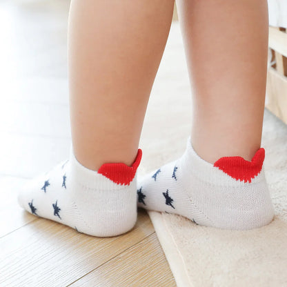 Cute Lovely Short Baby Socks Children Sock Red Heart Girls