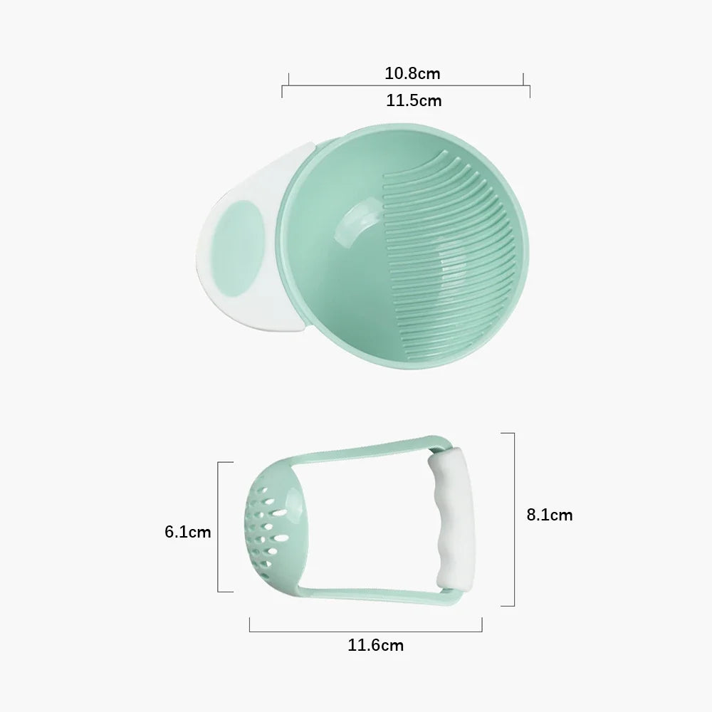 Baby supplementary food grinding bowl baby manual grinder children's fruit cooking supplementary food tool set