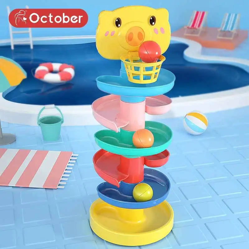 Baby Toy Ball Drop Toys for Toddler 1-3Y Rolling Ball Pile Tower Montessori Educational Stacking Games for Babies Sensory Toys by Baby Paradise