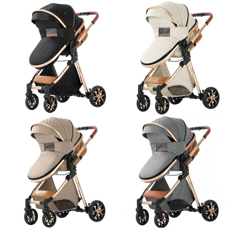 Baby Stroller 3 in 1 Newborn Baby Carriage Lightweight Newbaby Car Travel Pram For Newborn Baby High Landscape Stroller Baby