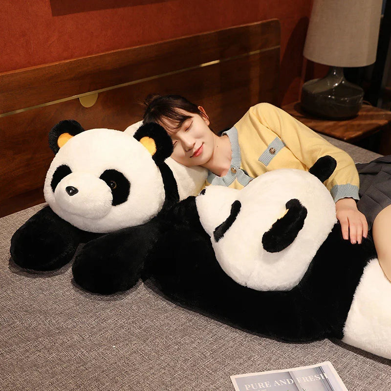 60cm-120cm Giant Panda Plush Toys Soft Sleep Pillow