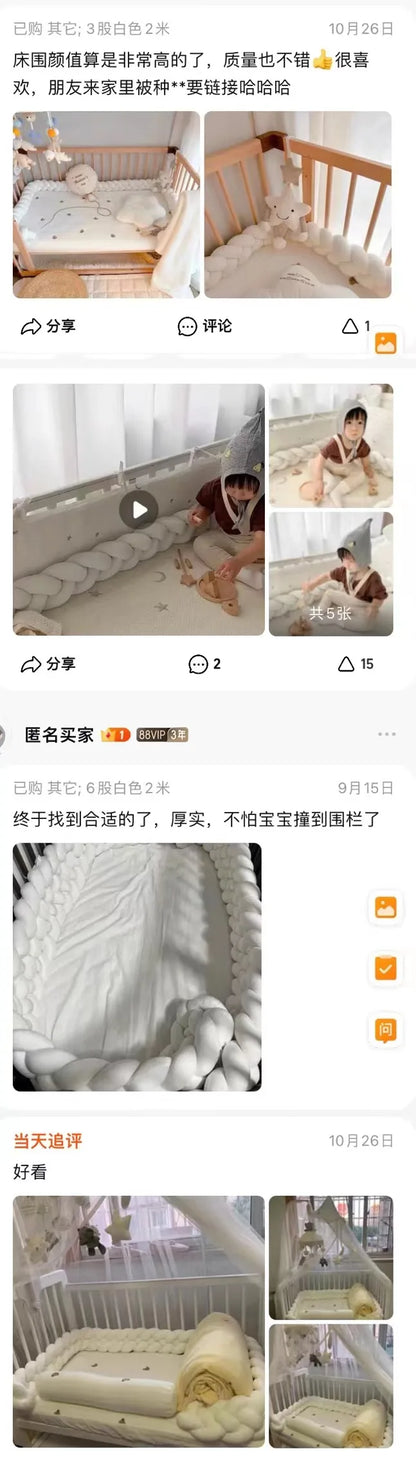 2M 3M Baby Bumper Crib Protector Mobile Baby Bed Cushion Set Bule Colour for Infant Room Decor 2023 Free Shiping Baby Cot Bumper