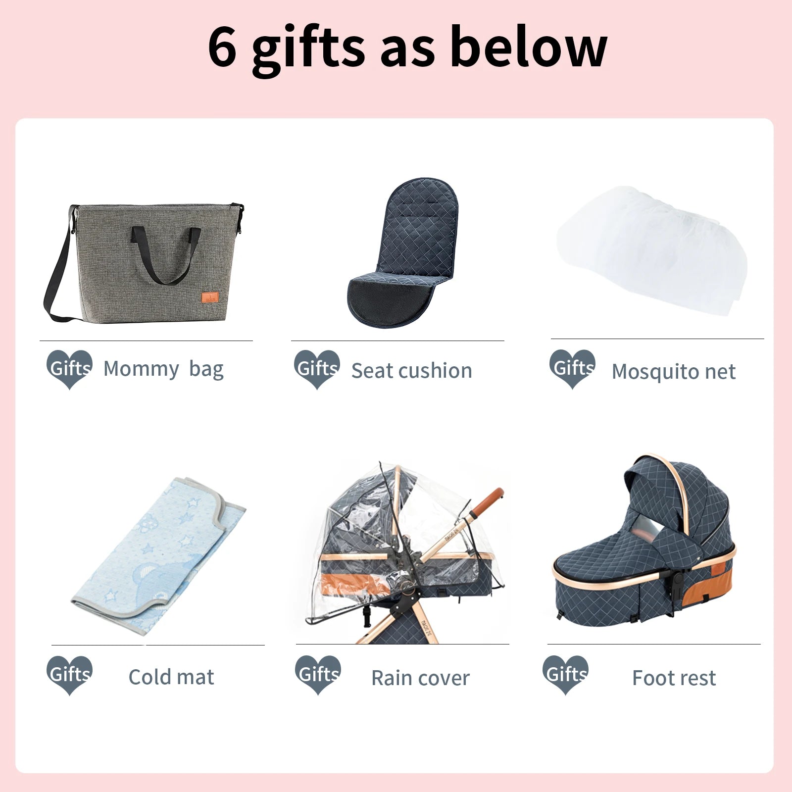Your All-in-One Travel Solution: 3-in-1 Lightweight Stroller & Pram for All Terrains, Suitable from Birth with Easy Compact Fold by Baby Paradise