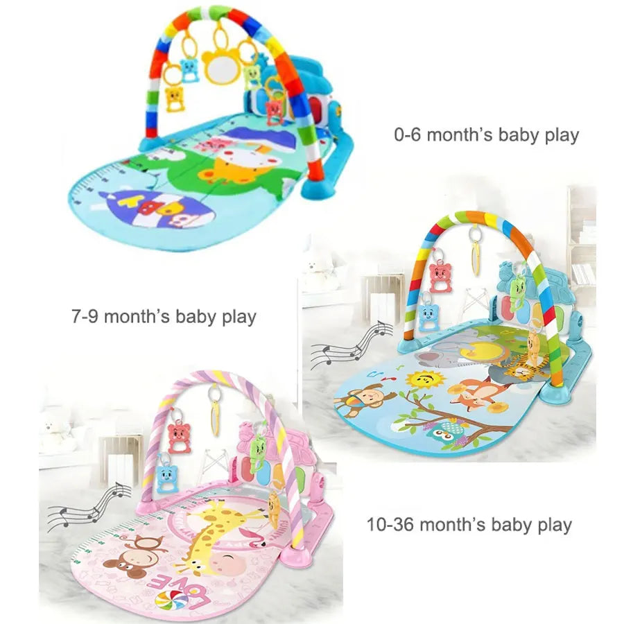 Baby Music Rack Play Mat Kids Piano Keyboard Carpet Gym Crawling Activity Baby Rug Early Educational Toy for Infant Gift by Baby Paradise