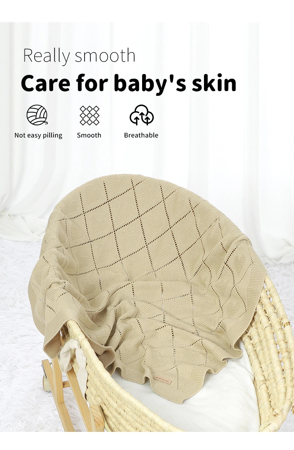 Baby Blankets Super Soft Newborn Cotton Knit Month Stroller Nursery Swaddle Wrap Quilts 90*70cm Infant Boy Girl Sleeping Covers