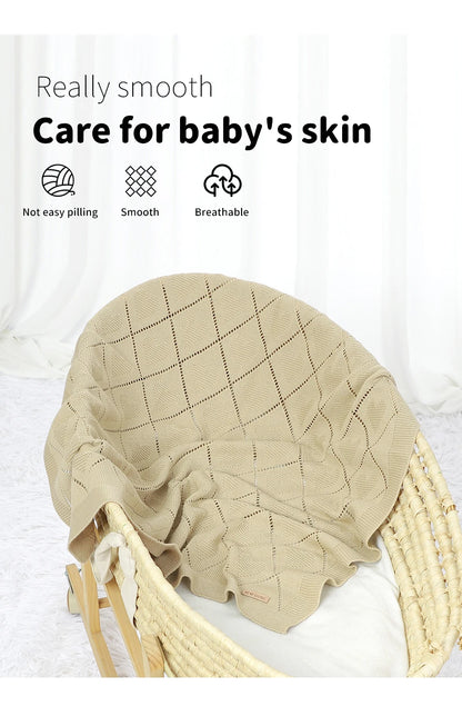 Baby Blankets Super Soft Newborn Cotton Knit Month Stroller Nursery Swaddle Wrap Quilts 90*70cm Infant Boy Girl Sleeping Covers
